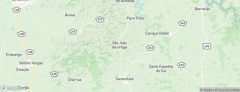 São João da Urtiga, Brazil Map