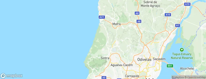 São João das Lampas, Portugal Map