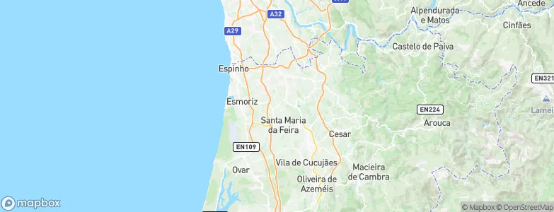 São João de Ver, Portugal Map