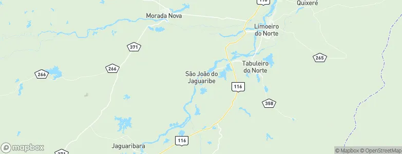 São João do Jaguaribe, Brazil Map