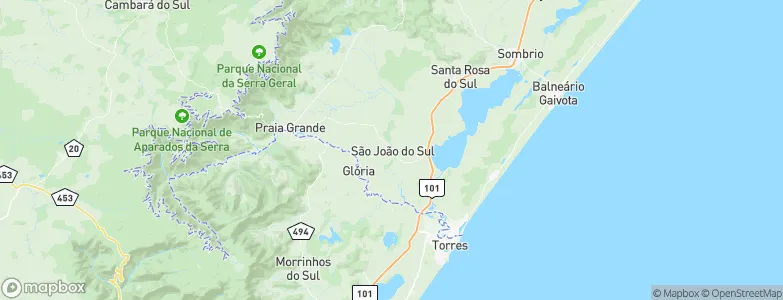 São João do Sul, Brazil Map