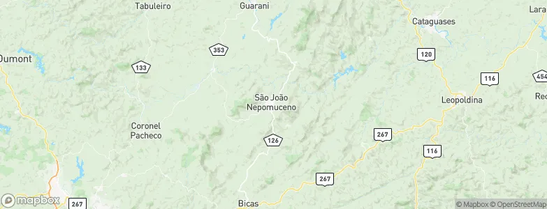 São João Nepomuceno, Brazil Map