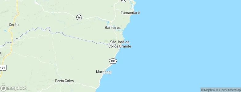 São José da Coroa Grande, Brazil Map