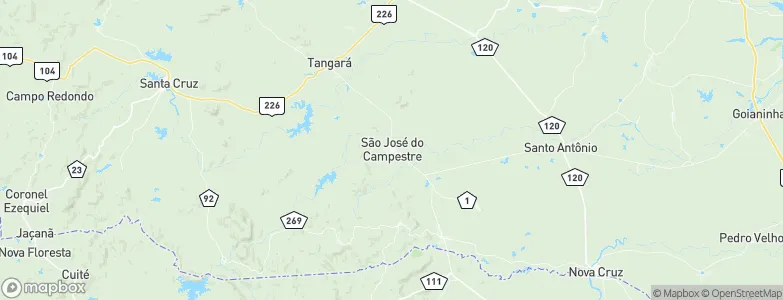 São José do Campestre, Brazil Map