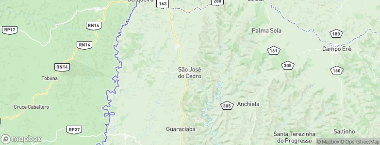 São José do Cedro, Brazil Map