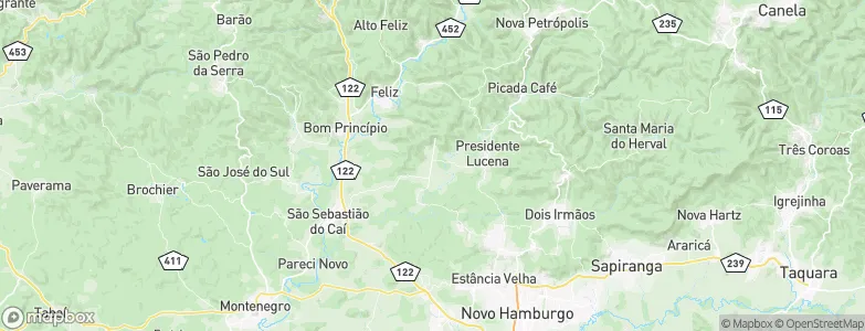 São José do Hortêncio, Brazil Map