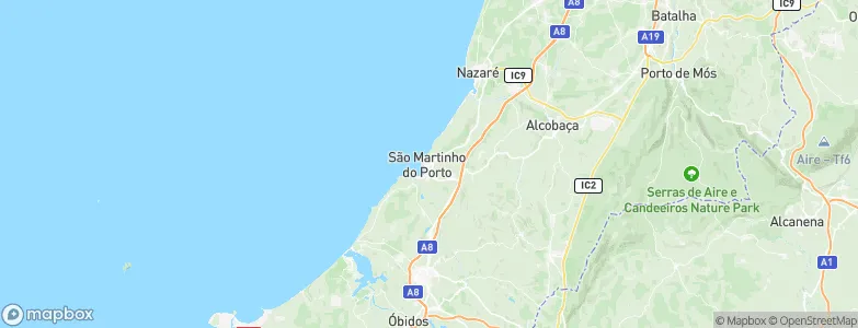 São Martinho do Porto, Portugal Map