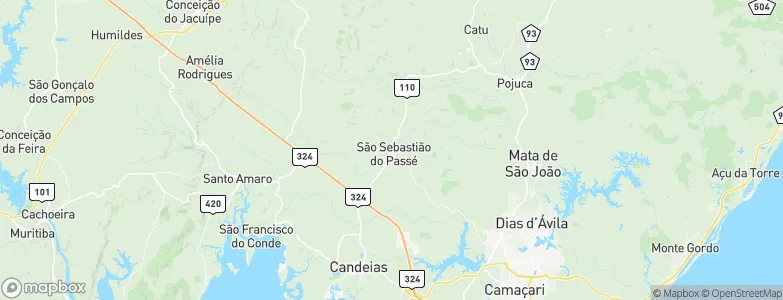 São Sebastião do Passé, Brazil Map