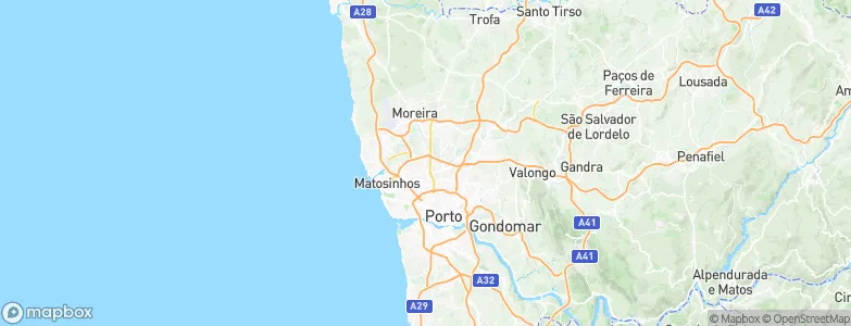 São Tiago de Custoias, Portugal Map