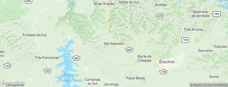 São Valentim, Brazil Map