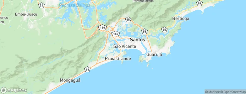 São Vicente, Brazil Map
