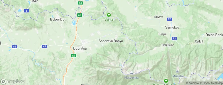 Sapareva Banya, Bulgaria Map