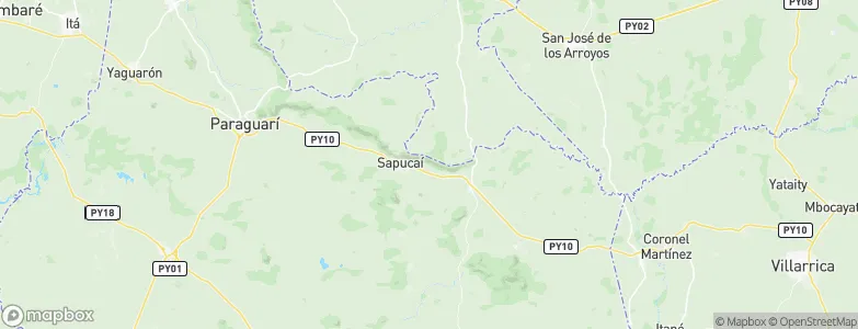 Sapucaí, Paraguay Map