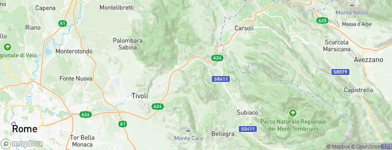 Saracinesco, Italy Map