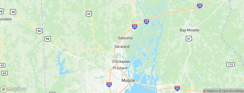 Saraland, United States Map