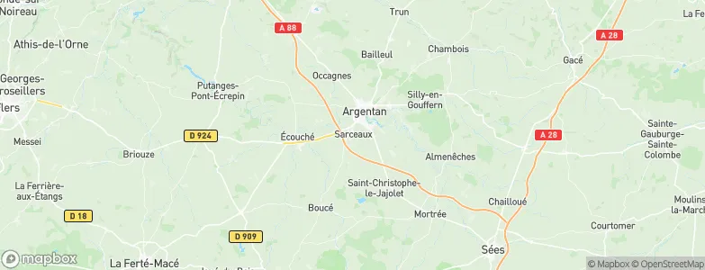Sarceaux, France Map