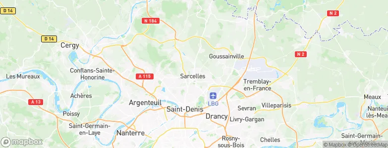 Sarcelles, France Map