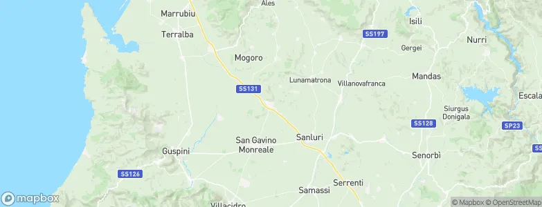 Sardara, Italy Map