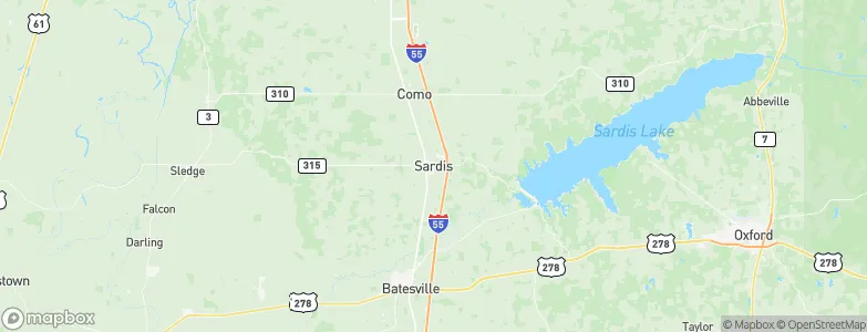 Sardis, United States Map