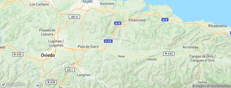 Sariego, Spain Map