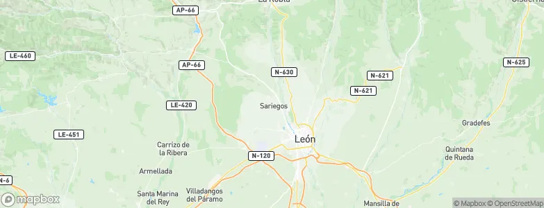 Sariegos, Spain Map