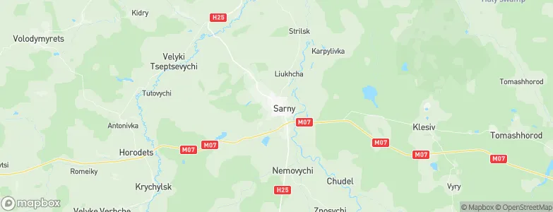 Sarny, Ukraine Map