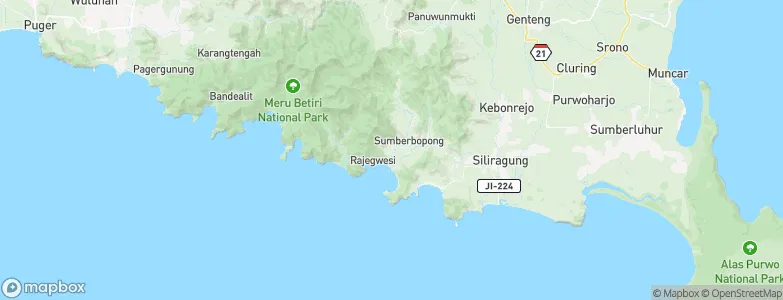 Sarongan, Indonesia Map