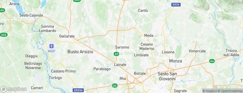 Saronno, Italy Map