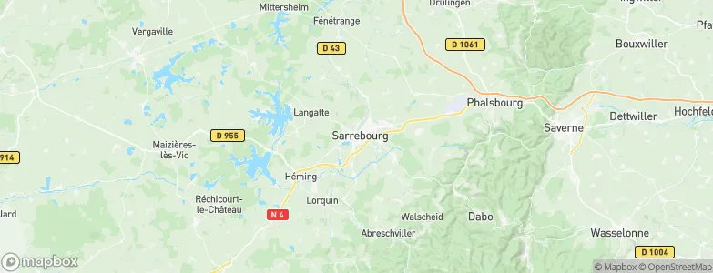 Sarrebourg, France Map