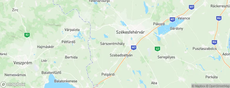 Sárszentmihály, Hungary Map