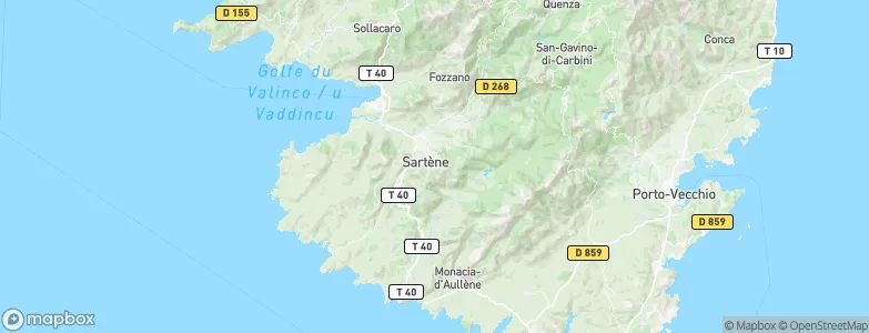 Sartène, France Map
