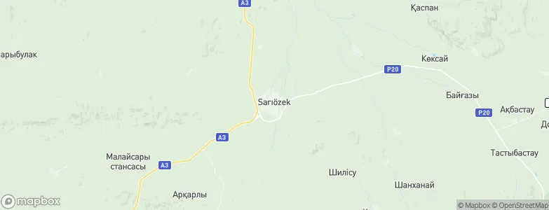 Saryozek, Kazakhstan Map