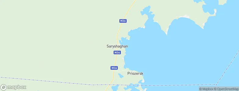 Saryshaghan, Kazakhstan Map