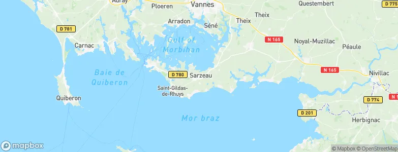 Sarzeau, France Map