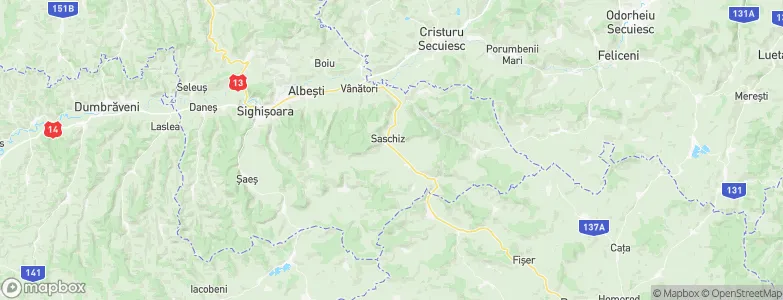 Saschiz, Romania Map