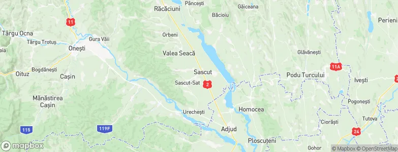 Sascut, Romania Map