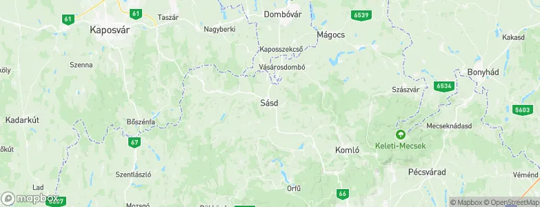 Sásd, Hungary Map