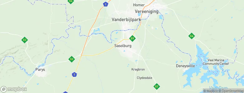 Sasolburg, South Africa Map