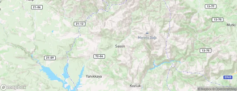 Sason, Turkey Map