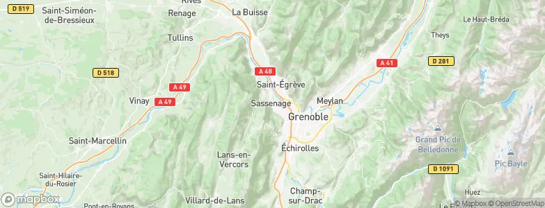 Sassenage, France Map