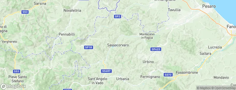 Sassocorvaro, Italy Map