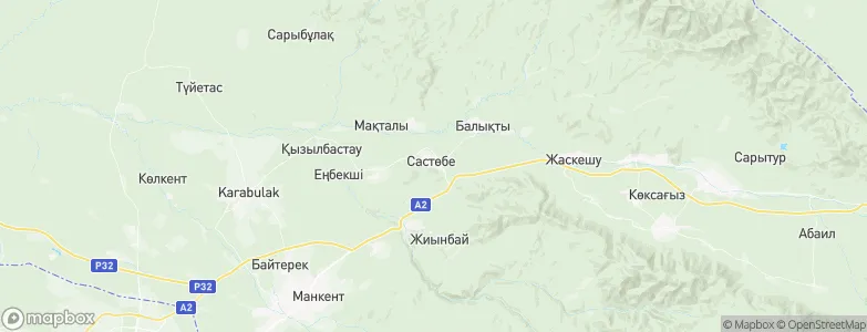 Sastobe, Kazakhstan Map