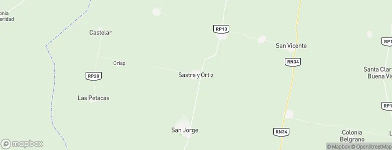 Sastre, Argentina Map