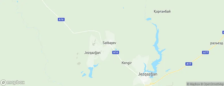Sätbaev, Kazakhstan Map
