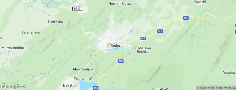 Satka, Russia Map