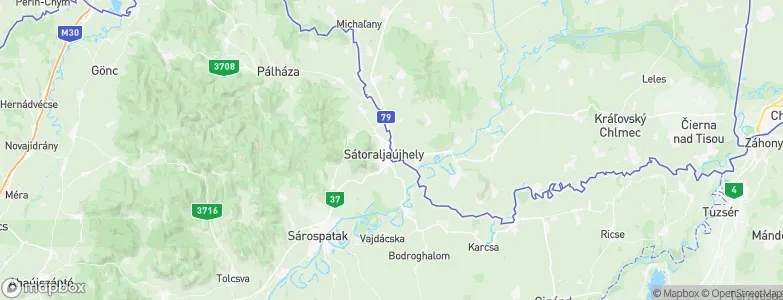 Sátoraljaújhely, Hungary Map