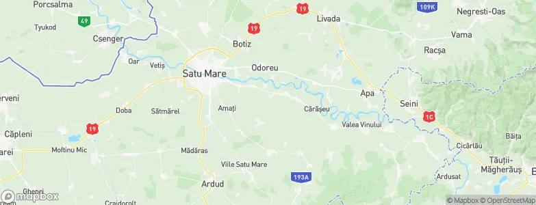 Satu Mare, Romania Map