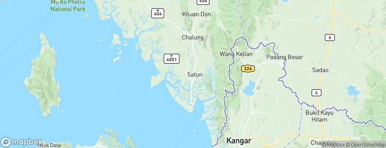 Satun, Thailand Map