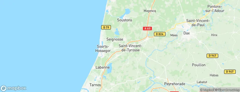 Saubion, France Map