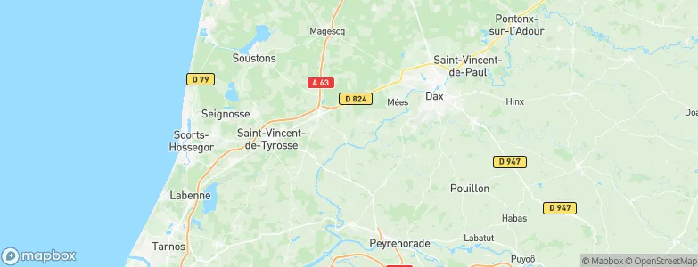 Saubusse, France Map